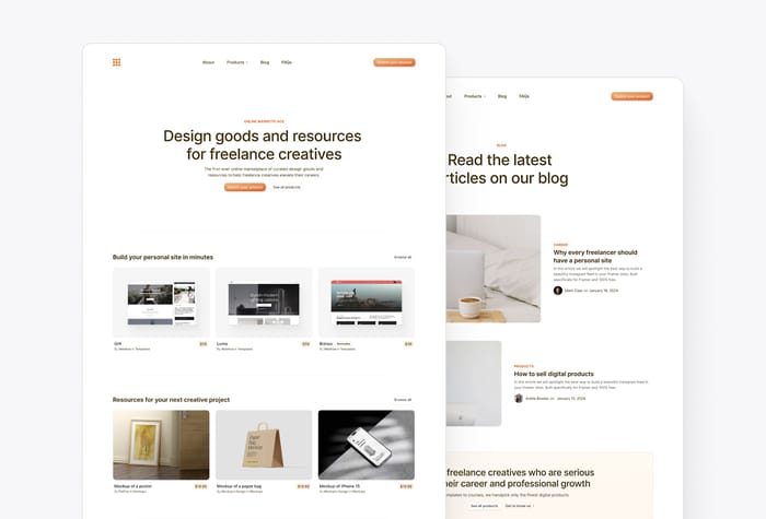 CRTVE+ — Digital Creators Website - CRTVE+ Template was built to help digital creators launch a successful online store in minutes. It contains pages: Home, About, 404, Coming soon, FAQ, Blog, Products. 2 CMS Pages. It features re-usable styles for text, links and colors.