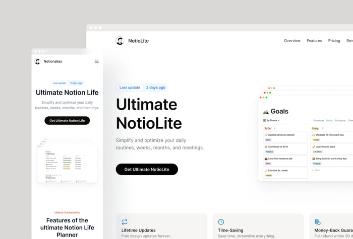 NotioPro —  Notion Creator Template - Your ultimate Notion Template Creator on Framer. Effortlessly showcase your top-selling Notion products with dedicated testimonials and pricing sections. Elevate your product presentation with ease.