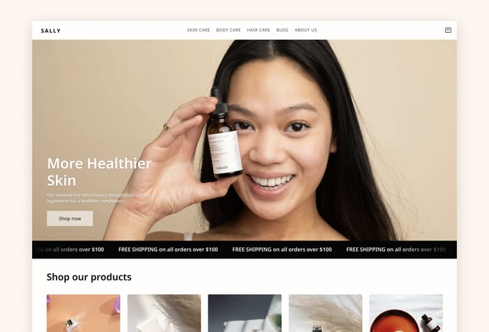 Sally — E-commerce Framer Template - Sally, a Framer template, is the ultimate solution for e-commerce businesses focusing on skincare and body care products. With its elegant design spanning six unique pages, Sally offers an irresistible platform to enhance your brand's online presence.