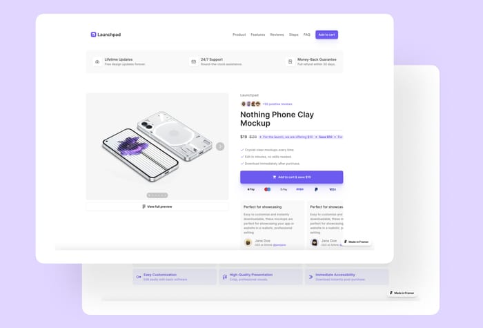 Launchpad — Digital Product Template - Fast, efficient, and designed for conversion. Are you a designer selling templates for various tools? Do you want your digital product to stand out and perform excellently in terms of sales? If so, LaunchPad is for you.