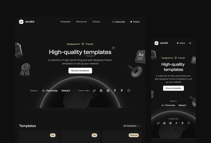 Winder — SaaS Template - A digital sales platform for you to share your resources, templates and knowledge in blog form.