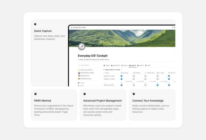 Fragments — Minimal Creator Template - Super minimal notion creator template. Designed with a focus on clarity and ease of use, this template provides users with a crisp and uncluttered workspace where creativity can thrive.