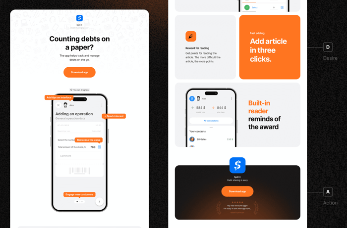 Showcase — App Website - Is your app still lacking an effective webpage? My template can help showcase your app's value proposition. I'm Alex, with 5 years of experience boosting page conversions. I designed this template using AIDA principles.