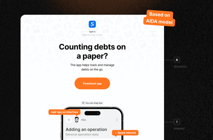 Showcase — App Website - Is your app still lacking an effective webpage? My template can help showcase your app's value proposition. I'm Alex, with 5 years of experience boosting page conversions. I designed this template using AIDA principles.