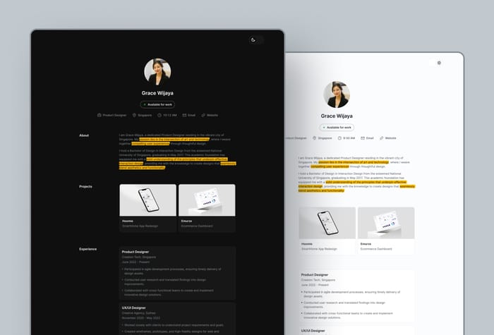 Rezume — Minimalist Resume - Refine your personal brand with Rezume - Minimalist Resume. This template embodies simplicity and modernity, providing a polished and user-friendly platform for showcasing your professional journey with style and impact.