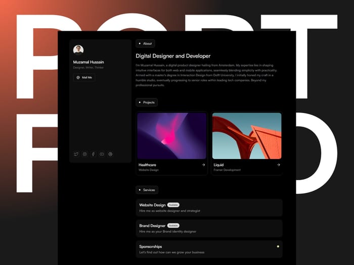 Digifolio — One Page Template - Elevate your CV with DigiFolio, our sleek one-page template. Customizable, engaging, and technically advanced with a perfect Lighthouse Speed score. Includes sections for About, Projects, Experience, Services, Tools, and Newsletter.
