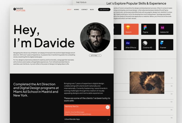 Gottlieb — Personal Portfolio Website - Elevate your online presence with our Framer Template for Personal Portfolios. Sleek, dynamic, and user-friendly, it showcases your skills and achievements with modern aesthetics and responsive design. Stand out effortlessly!