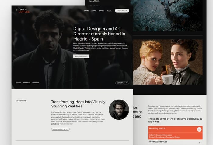 Gottlieb — Personal Portfolio Website - Elevate your online presence with our Framer Template for Personal Portfolios. Sleek, dynamic, and user-friendly, it showcases your skills and achievements with modern aesthetics and responsive design. Stand out effortlessly!