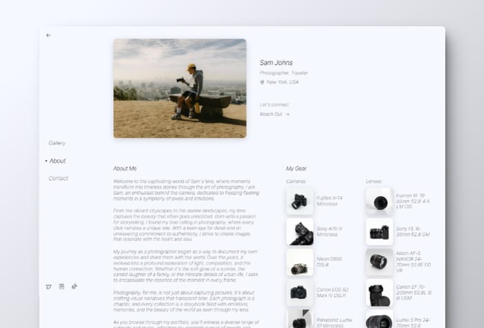 Snow — Photography Portfolio Template - Snow provides a clean and minimalist canvas for photographers to exhibit their work. The minimalist layout ensures that your images take center stage, allowing viewers to appreciate the details of each capture.