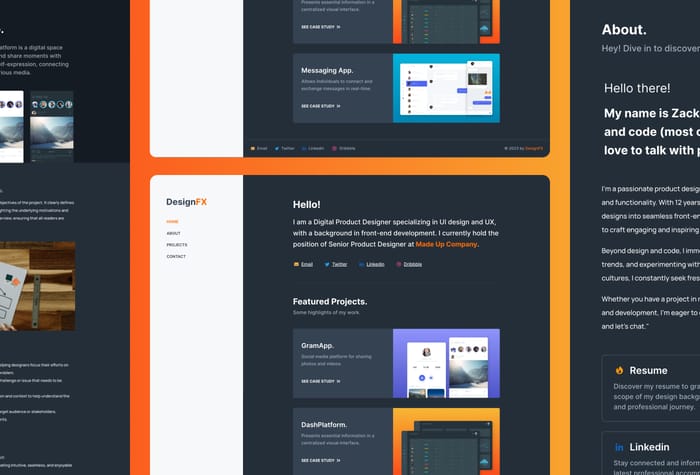 DesignFX — Minimalist Portfolio Template - Introducing DesignFX, an exquisitely crafted Portfolio/Case Study template for Framer that effortlessly elevates your creative pursuits. Our templates serve business owners, freelancers, and visual enthusiasts, providing a comprehensive solution that meets all needs.