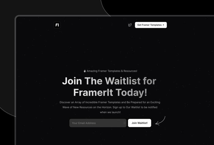 Waitlyst — Minimalist waitlist page - Waitlyst is a visually appealing and sleek Framer Template tailored to expedite the process of establishing a Waitlist and generating leads. Its elegant and minimalist design enhances its aesthetic appeal and ensures a delightful user experience you will absolutely adore.