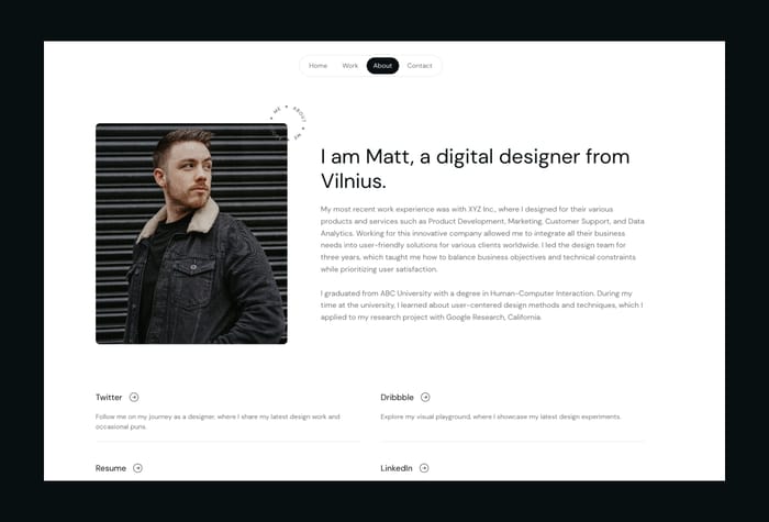 Prismate —&nbsp;Modern Portfolio Template - Prismate is a modern, versatile portfolio template for Framer. It has a clean, customizable layout, and a built-in CMS collection, making it ideal for showcasing your work in an engaging, dynamic way.
