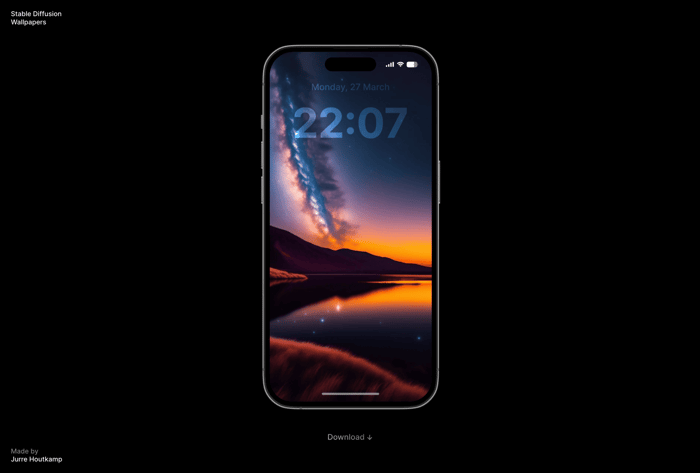 Diffuse - Phone Wallpaper Website Template - Introducing Diffuse, a sleek and modern phone wallpaper website template designed to showcase an impressive collection of high-quality, visually stunning wallpapers for your mobile device.