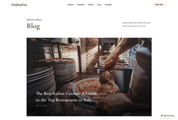 Matumu — Hotel and Resort Template - A beautifully designed website template.