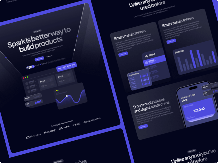 Spark — SaaS Landing Page TemplateSpark - Spark is a one-page clean and professional Framer template with smooth interactions that will help you stand out from the rest. Designed for SaaS businesses, Startups, and Designers. Customize it to match your brand and publish to the web ultra fast!