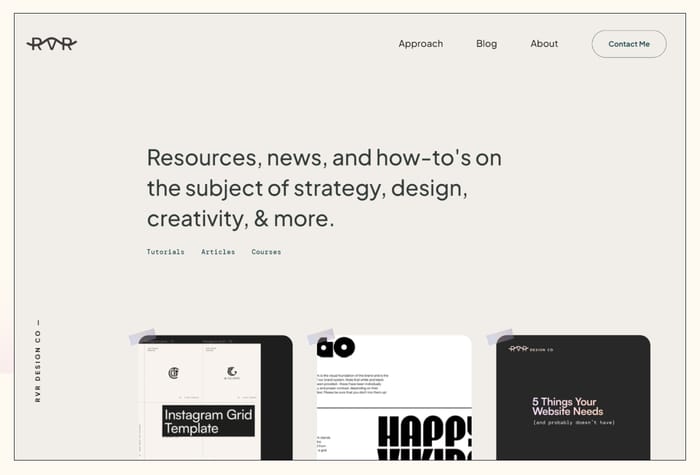 River — Minimal Portfolio - This template is perfect for the startup designer and entrepreneur with a minimal but impactful portfolio design and ability to scale as your business grows.