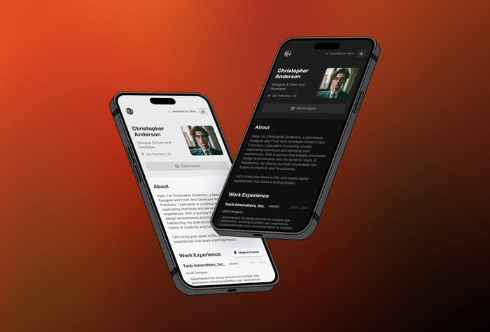 NuanceCV — Simple Portfolio - NuanceCV is a one-page, CV-inspired template that lets you effortlessly showcase your work, projects, skills, and contact details, launching your professional presence in mere hours.
