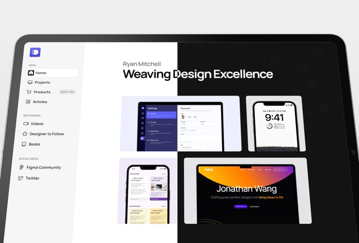 Dashbar — Personal Site Template - Dashbar is a sidebar-styled personal website template for boosting your online presence. Present works, publish articles, sell products, and bookmark your inspirations!