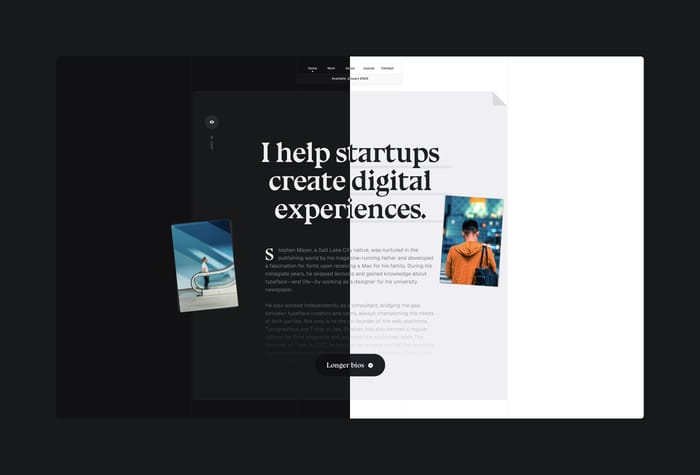 Benton — Personal Portfolio Template - A strikingly personal portfolio template designed for showcasing visual works. This template is tailored for Video, Visual Art, Design and Creative Agencies, Marketers, and Developers.