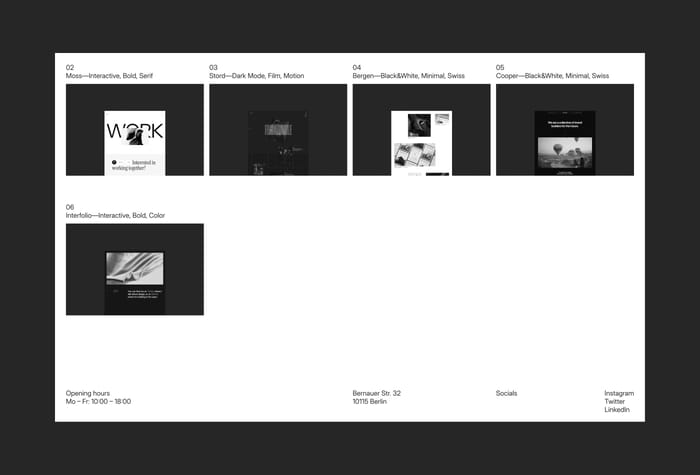 Ocean — Portfolio Website - Ocean portfolio has a strictly typographic expression. With a clean editorial look, featuring simple grid. Designed for creatives, design studios, freelancers, and personal portfolios.