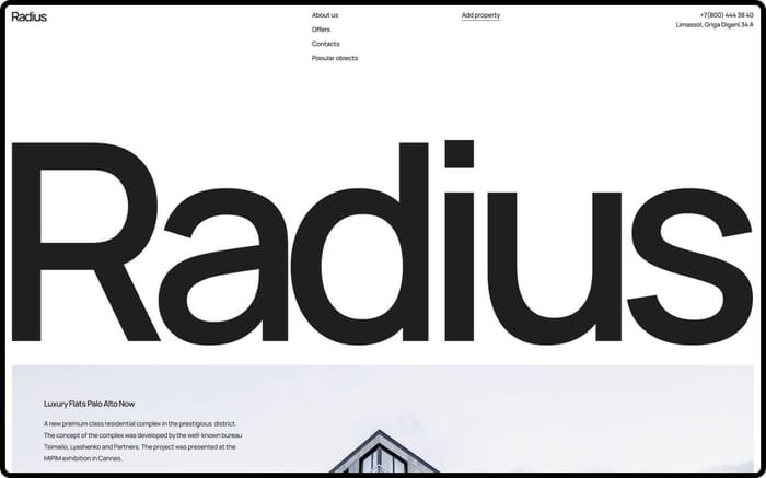 Real Radius DB - Real Estate Website Template - Wanna a clean and light template for your real estate website? You found it. 100% clear UX 💻 / 110% clean UI 🎨, full CMS-ready. Figma file included with a request. All-inclusive human support 🌟