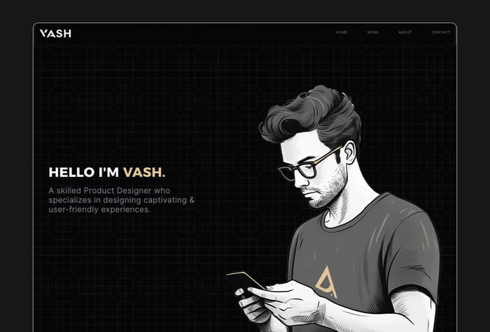 Vash — Portfolio Template - Vash represents a contemporary portfolio template crafted specifically for Framer. It allows you to exhibit your portfolio, showcase your professional background, and present your assets through its distinctive style. Utilize Vash to pursue your aspiration of securing an ideal designer position or captivating potential freelance clients.