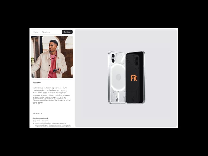 Imagen — Portfolio Template - VisualFolio – The perfect web template for UI/UX, product designers, photographers, and creatives. Elevate your portfolio with striking visuals and compelling case studies. Let your work shine with VisualFolio's sleek design, crafted to make your images and achievements stand out.