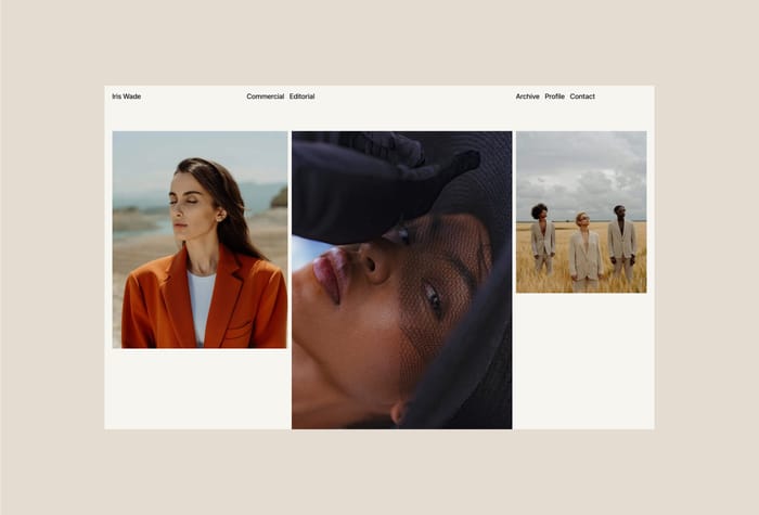 Iris Wade — Creator Portfolio Template - A clean and modern design that makes an excellent choice for photographers, creators or designers seeking a professional online presence. The sleek and minimalistic layout paired with stunning animations creates a truly immersive experience.