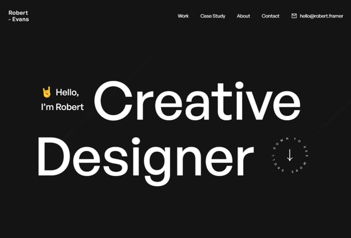Robert —  Portfolio Template - Introducing the Robert portfolio template - a premium template that will elevate your portfolio to the next level. This sleek and modern template is perfect for designers, artists, photographers, and other creatives who want to showcase their work in a professional and sophisticated way.