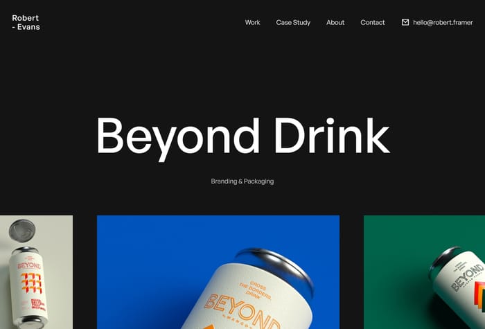 Robert —  Portfolio Template - Introducing the Robert portfolio template - a premium template that will elevate your portfolio to the next level. This sleek and modern template is perfect for designers, artists, photographers, and other creatives who want to showcase their work in a professional and sophisticated way.