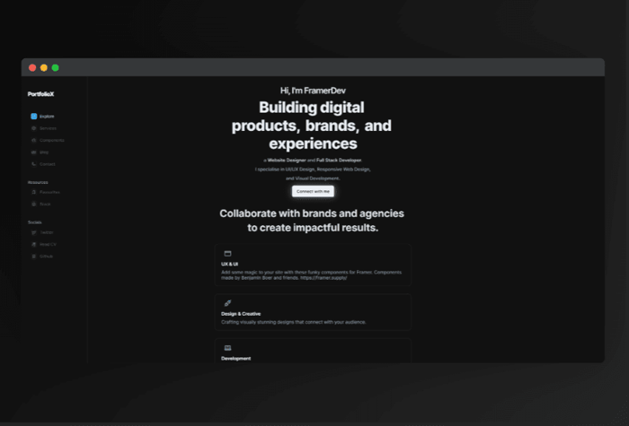 PortfolioX —&nbsp;Modern Portfolio Template - Portfoliox is a modern and sleek website template designed to showcase your portfolio, whether you're a photographer, designer, artist, or any other creative professional. With a clean and minimalist design.