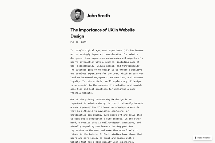 minilio — Minimal Website Template - minilio is a minimal website template for Framer that can be used as a personal website or a portfolio to showcase your projects and your thoughts in a blog. This template is perfect for designers, product managers, start-up founders, indie hackers and more!

