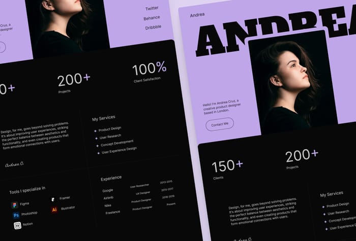 Andrea — Minimal Portfolio Website - Andrea is a creative portfolio theme with a sleek and minimalist design. It offers a customizable interface that allows users to showcase their work in an impressive way. The theme's simple and elegant layout provides a non-distracting experience that highlights the focus on content.