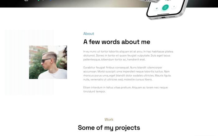 Designer Portfolio Website Template - A Framer Template perfect for graphic designers, ux designers, copywriters, illustrators etc.