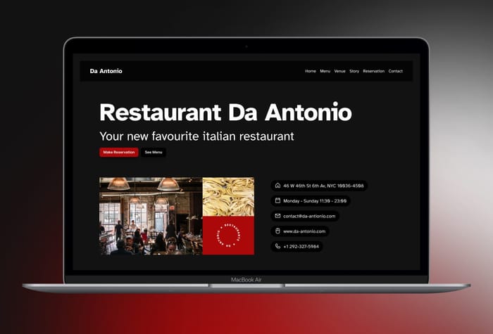 DaAntonio — Restaurant Website - The Da Antonio Framer Template is the perfect choice for restaurants aiming to create a captivating online presence.