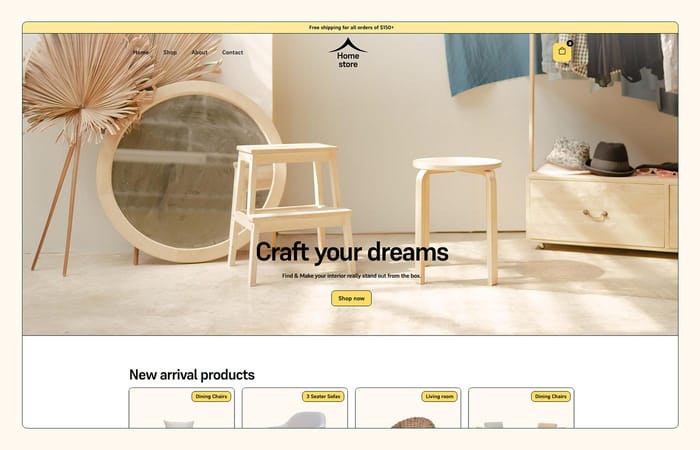 Homestore - Furniture Website Template - The Homestore is a modern &amp; flexible template designed to make your business online to create a professional web presence of your business.