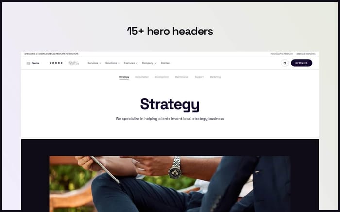 Kocon - Startup Website Template - Kocon is a Webflow business CMS template ideal for a startup. You can build your new modern and interactive website in hours with precisely designed layouts in 100+ variants, including animations, mega-menu, fullscreen menu, UI kit, and symbols.