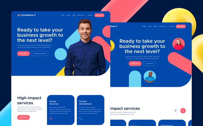 Consultflow X - Consulting Website Template - Want an unique website design style that stands out from your competitors? Get Consultflow X, our ultimate corporate Webflow Template that includes a total of 29 unique pages. Buy Consultflow X today, and get your website ready as easy as 1, 2, 3.