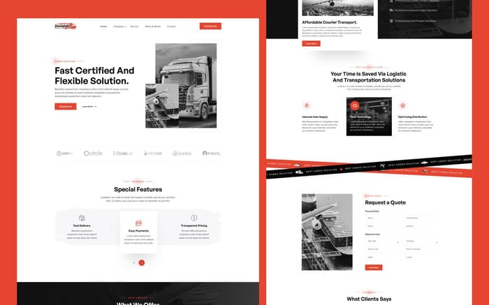 Zohaport - Transport Website Template - Zohaport - Transport Website Template is a modern template for creating a transport website. Minimalistic Transport Business Template for your needs and dreams. This Webflow template is clean and easily customizable.