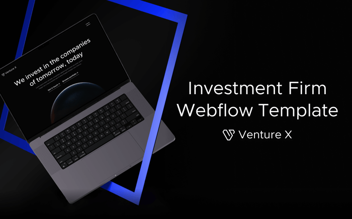 Venture X - Finance Website Template - Stand out from the other venture capital investment firms with Venture X, our top-notch investor Webflow Template that features a sleek and elegant dark-mode design style. Get Venture X today and build your dream investor website.
