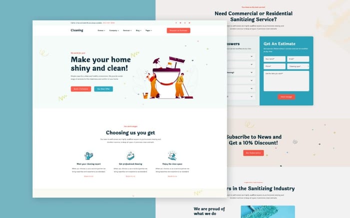 Cleaning 128 - Small Business Website Template - Cleaning 128 - is a Professional Webflow Template for cleaning, cleaning services, cleaning agency, for personal or company websites.