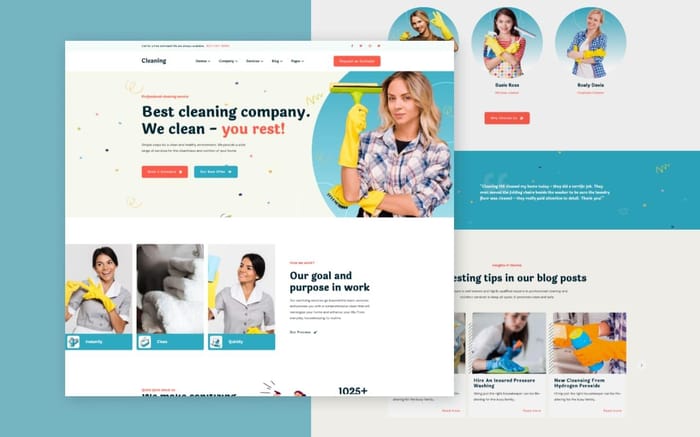 Cleaning 128 - Small Business Website Template - Cleaning 128 - is a Professional Webflow Template for cleaning, cleaning services, cleaning agency, for personal or company websites.