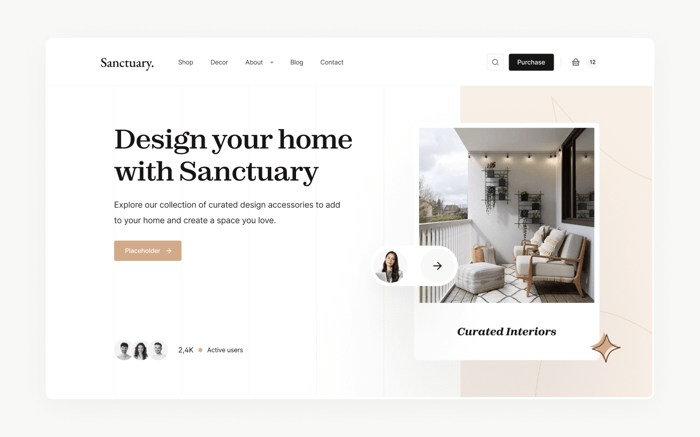 Sanctuary - Small Business Website Template - Sanctuary is a elegant and sophisticated ecommerce template for businesses with high end brand appeal. This template includes everything you need to launch your ecommerce business.