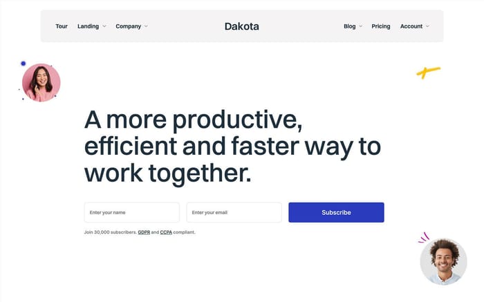 Dakota - Startup Website Template - Dakota is a stunning, modular — multi layout template for startup's and beyond. Has professional, pixel perfect and clean modern layouts for almost any website you need.