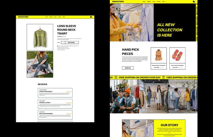 Indigoters - Retail Website Template - Make your fashion statement with Indigoters - Webflow eCommerce template. Suitable for modern fashion stores and clothing brands looking for a creative yet impressive way to showcase products to the world.