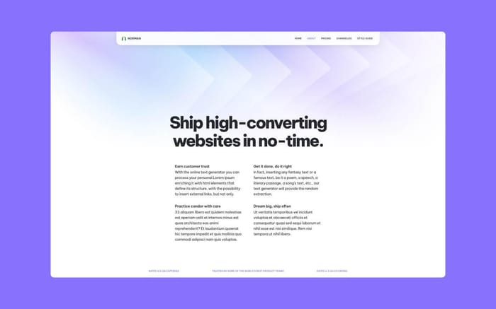 Norman - Startup Website Template - Launch your landing page in style, a modern collection of crafted pages and modular components. A fresh and functional look with catchy gradients, suited to startups of all types.