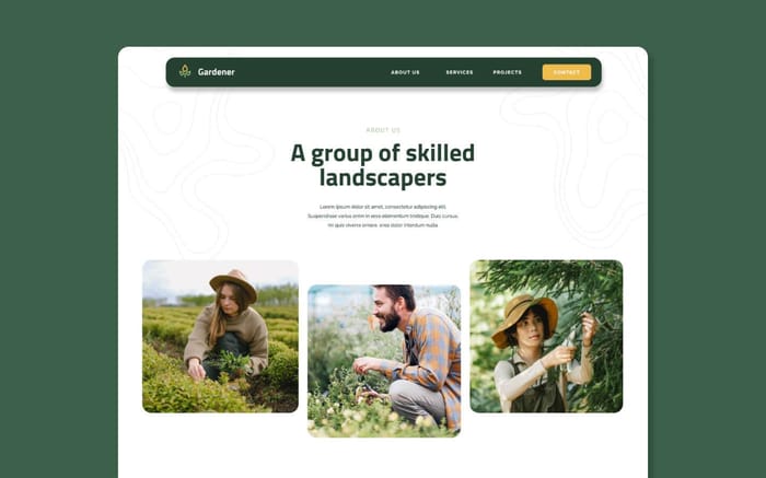 Gardener - Agriculture Website Template - The Gardener template serves as the base for all of your landscaping and gardening projects. A simple, appealing, and effective way of showcasing your work with clients.