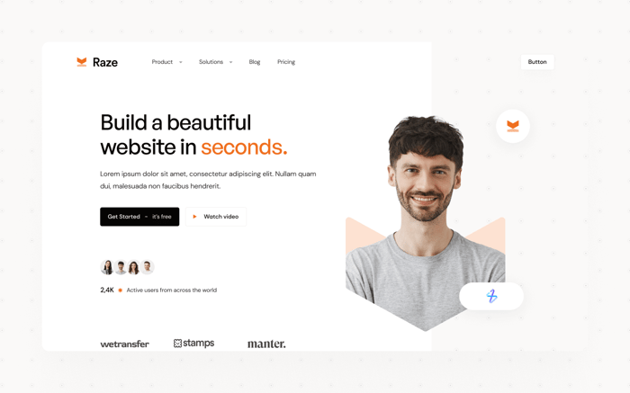 Raze - Consulting Website Template - Raze is a modern UI Kit for businesses who want to create a professional and effective online presence quickly. Featuring over 18+ unique pages and plenty of reusable components all with an aesthetic visual design and a high quality build.