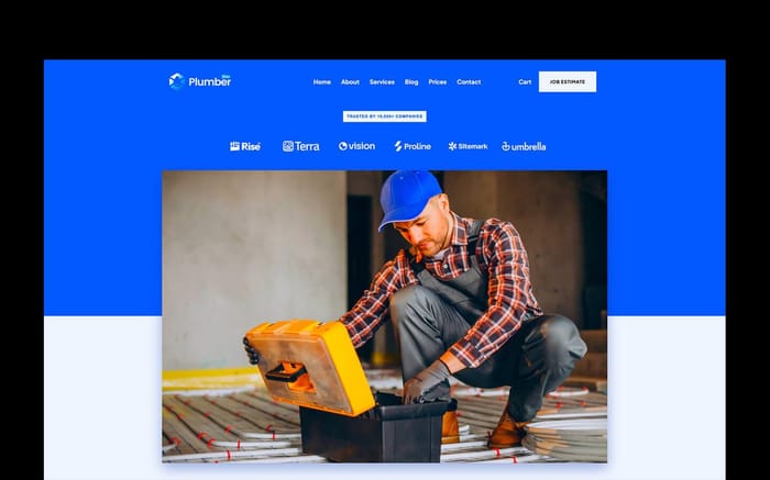 Plumber - Construction Website Template - The Plumber is a plumber service Webflow template. It is a modern, beautiful, elegant Plumber Services template.
