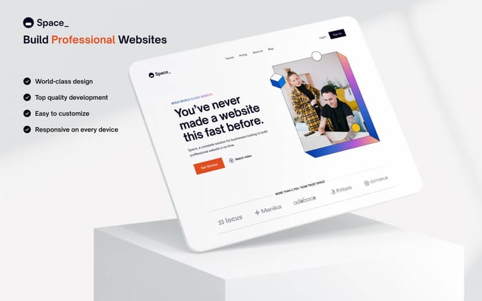 S_pace - Small Business Website Template - Space is a multi-layout Webflow business template that includes everything you need to build a world-class website without burning your pocket. A professional-looking template with enterprise quality development built for business growth.
